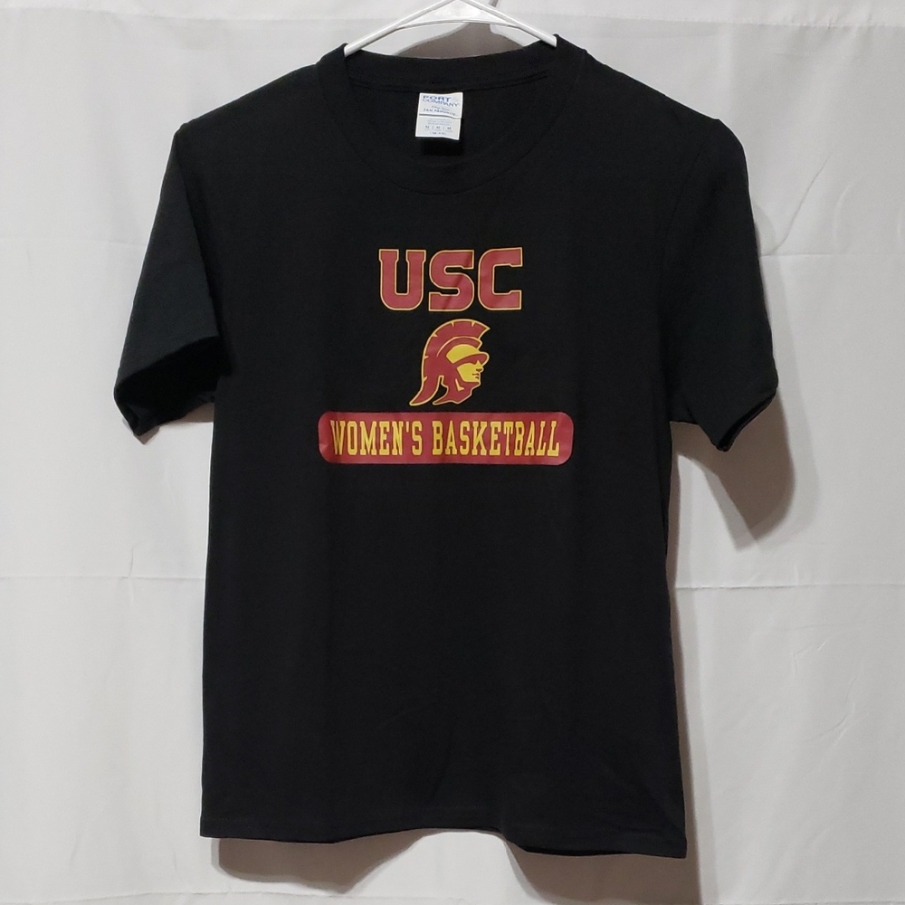 Black USC Trojans Women's Basketball T-Shirt. Size: Medium